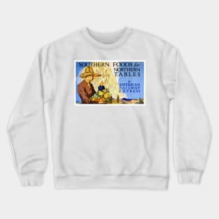 Vintage Travel Poster Southern Foods USA Crewneck Sweatshirt